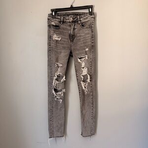 American Eagle Outfitters Gray Stretch Jeans size 2 regular